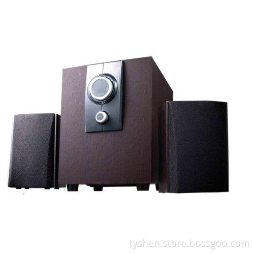 2.1 Wooden Speaker with Shining LED in Front (TSL-301)